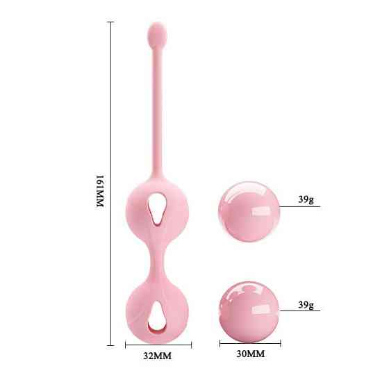 Вагинальный шарики нежно розового цвета Kegel tighten up2 Sex Aura Киев