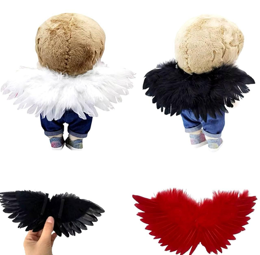 Крила янгола білі з пір'я для ляльок (21*9 см). Аксесуари для іграшок. Колір білий Київ - фото 5