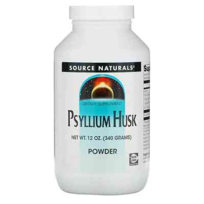 Трави Source Naturals Порошок з лушпиння насіння подорожника, Psyllium Husk Powder (SNS-00779) Вінниця