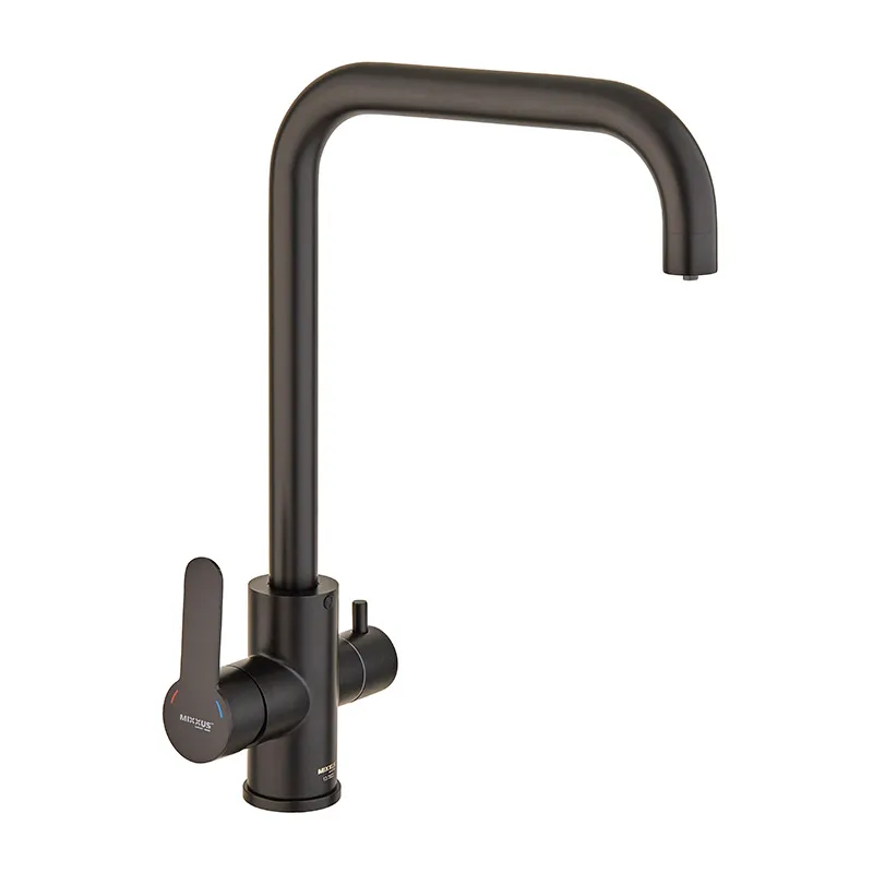 Кухонный смеситель Mixxus DAX-021-G Black из нержавеющей стали с выходом для питьевой воды (MI6078) Харьков - изображение 1
