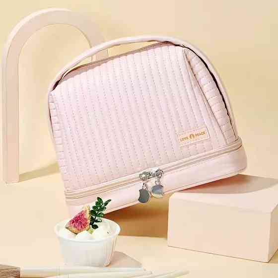 Косметичка для пренадлежностей из искусственной кожи для макияжа,розовая Каменец-Подольский