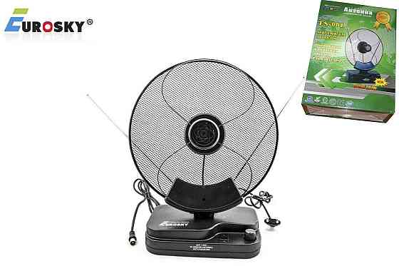 Антенна комнатная с усилителем Eurosky ES-001 МВ + ДМВ всеволновая Днепр