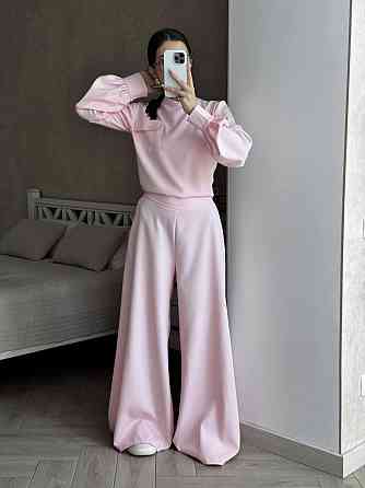 Жіночий базовий костюм-двійка: кофта та штани з костюма Пудра, 42/44 Одеса