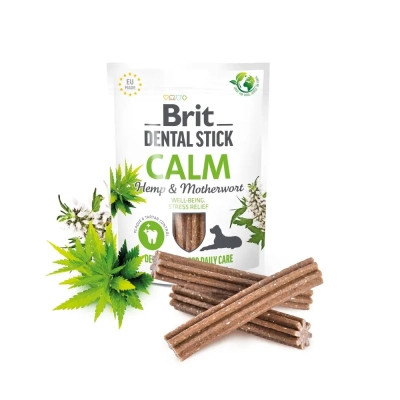 Ласощі для собак Brit Dental Stick Calm заспокійливі, конопля та пустирник 251 г (8595602564385) Вінниця - фото 2