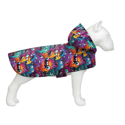 Дождевик для животных WAUDOG Clothes Накидка с капюшоном Зубастые монстры S (356-4048) Винница - изображение 1