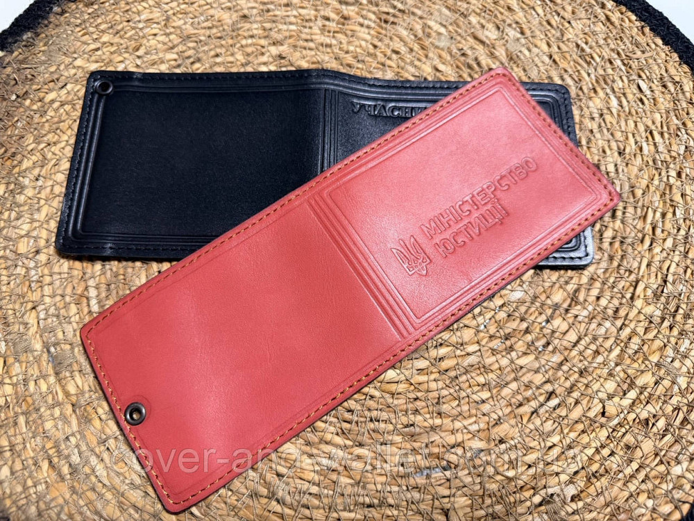 Шкіряна обкладинка на посвідчення Міністерство Юстиції (на книжку) Київ - фото 2