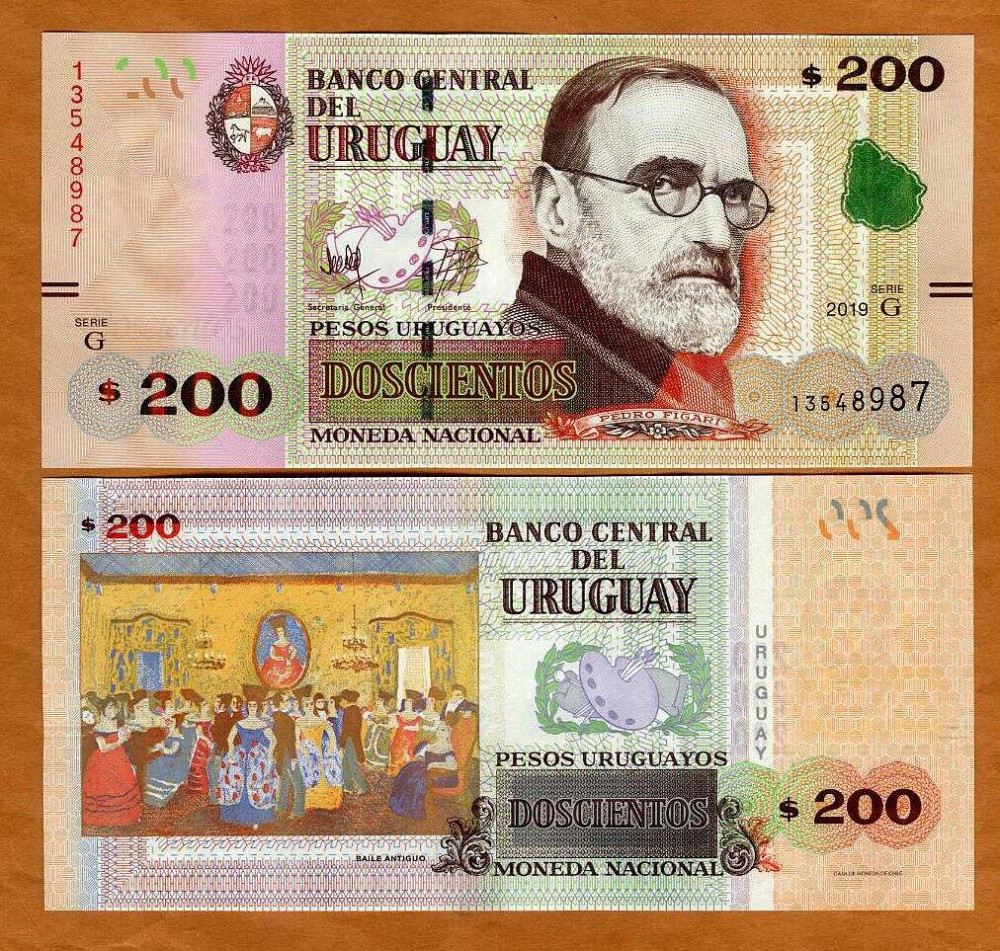 Уругвай / Uruguay 200 Pesos Uruguayos 2019 Pick 96b UNC Полтава - фото 1