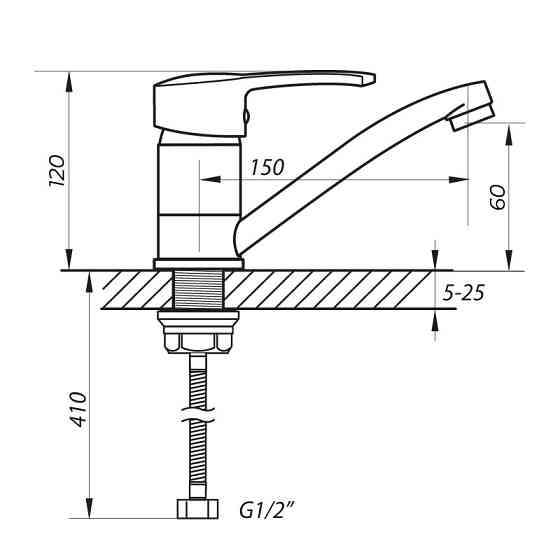 Змішувач для умивальника Zerix PED-B Харків