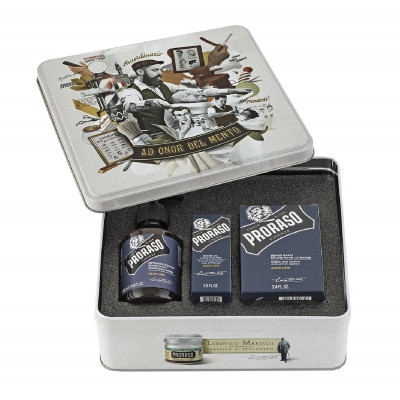 Набір косметики Proraso Azur Lime для догляду за бородою (8004395006915) Вінниця - фото 1