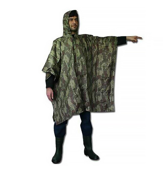 Дощовик армійський зелений, пончо від дощу, тактичний плащ для армії зсу від дощу камуфляж для воєнних Кам'янець-Подільський - фото 1