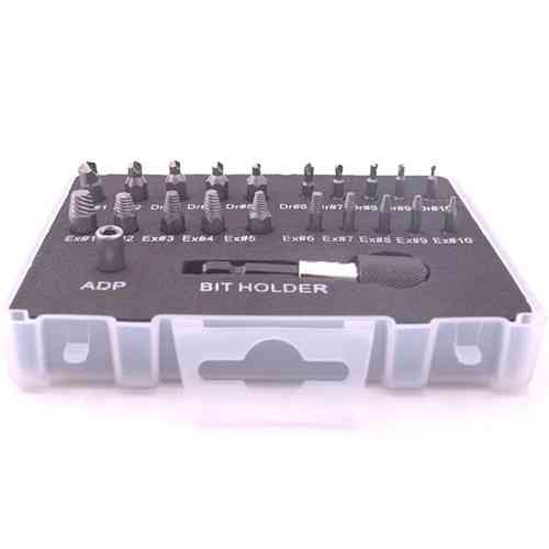 Набір екстракторів і свердл 20 шт з CrMo сталі для вилучення пошкоджених болтів і гвинтів Київ