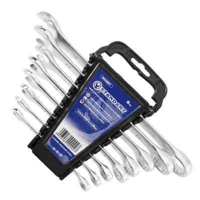 Ключ Стандарт рожково-накидной 8 шт. 8-19 мм на холдере (NKK8ST) Винница