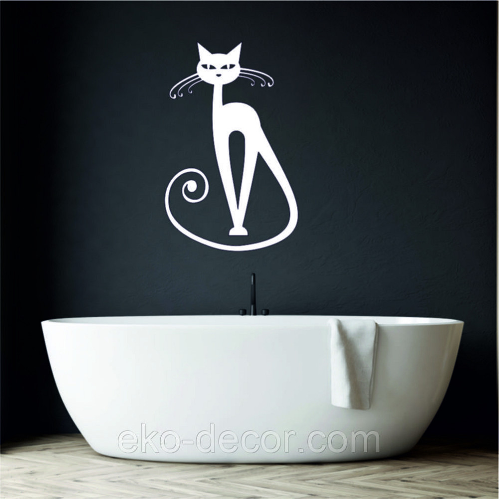 Декоративное настенное Панно «Кот» Декор на стену 110*70 см, Белый Киев - изображение 7