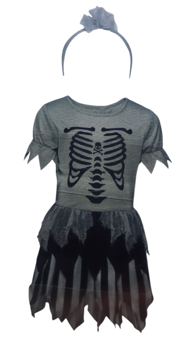 Детское платье с обручем Пиратка на Хеллоуин размер М 7-10 лет серый Киев - изображение 3