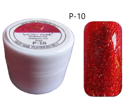 Глиттерный гель VICKI NAIL (гель блестки) красный Киев - изображение 1