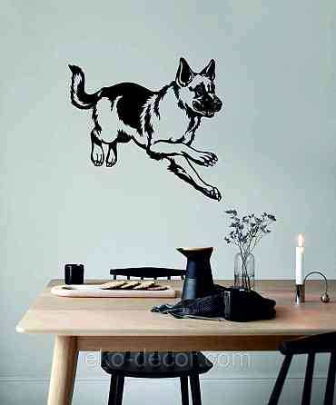 Декоративное настенное Панно «Овчарка» , Декор на стену 90*84 см, Черный Киев