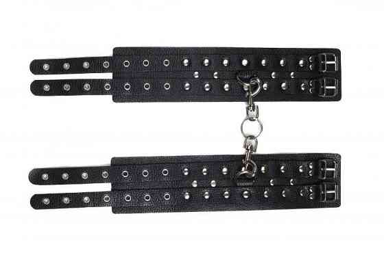 Оковы Leather Double Fix Leg Cuffs, Black Sex Aura Київ