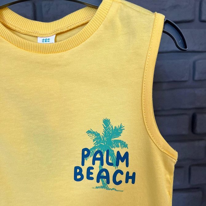 Дитяча Літня Майка з принтом (Palm Beach) для Хлопчика LC Waikiki Жовта 9-12 міс (74-80см) Київ - фото 2