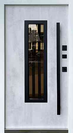 Двері вуличні Форт-М комплектація "ТЕРМО" модель Термо Дельта ТЕРМОРОЗРИВ Бетон антрацит/Бетон сніжний Київ