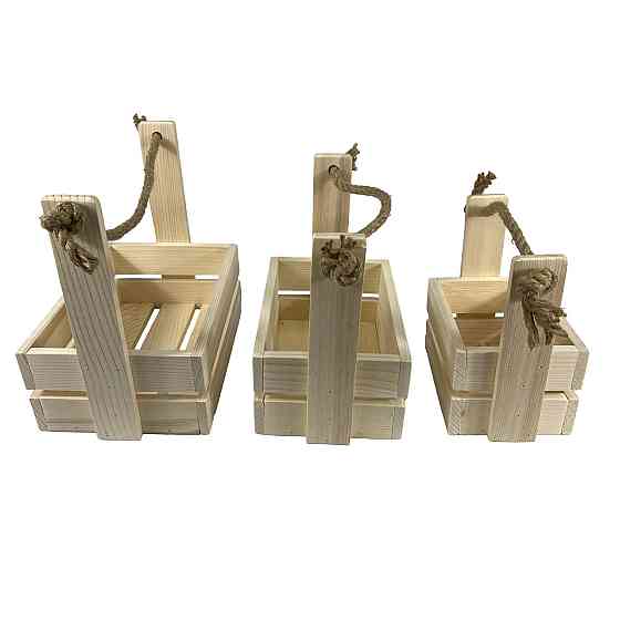 Набор садовых ящиков для цветов или хранения вещей 3 шт, большой 26х18х10, средний 21х15х10, малый 16.5х12х10 Каменец-Подольский