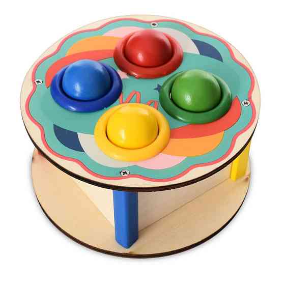 Дерев'яна іграшка стукачка "Кружок" MD 1682D, молоток Вінниця