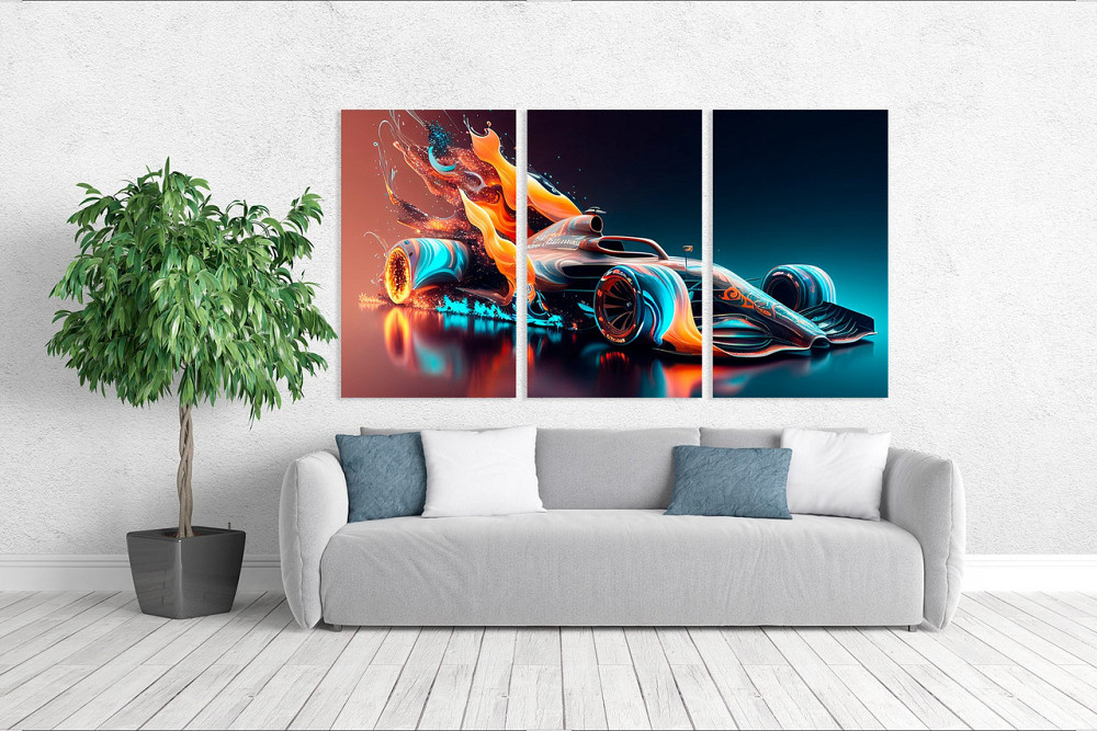 Модульная картина в гостиную / спальню Машина   ART-121_3A Киев - изображение 2