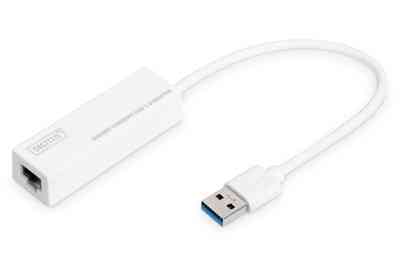 Сетевой адаптер DIGITUS USB 3.0 - RJ45 Gigabit Ethernet, гигабитный LAN переходник для ноутбука, ПК и MacBook Киев