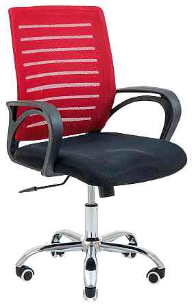 Офісне Крісло Керівника Richman Flush Сітка Хром М1 Tilt Чорно-червоний Київ