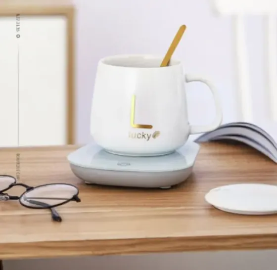 Big Белая Чашка на підставці з підігрівом Stenson L 400мл Київ