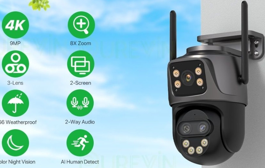 Камера видеонаблюдения с тремя объективами Киев - изображение 3