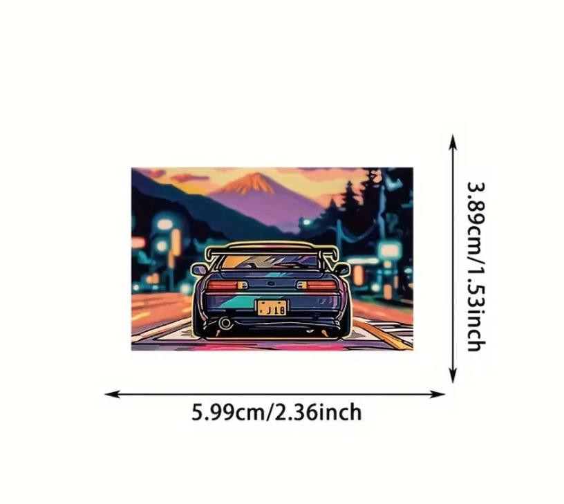 Стикеры ретро гонки, автомобили. Водонепроницаемые виниловые наклейки, авто стикерпак, наклейки гоно Киев - изображение 2