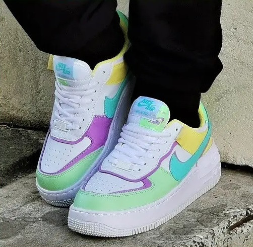 Кроссовки Nike Force Белые Женские Кожаные Форсы Цветные Найк (размеры: 36,37,38,39,40) - 2 Днепр - изображение 6