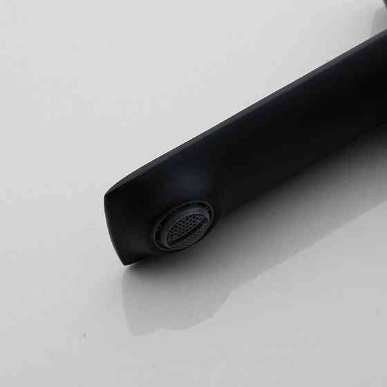 Дизайнерский смеситель для раковины однорычажный, горизонтальный монтаж WanFan Черный Каменец-Подольский