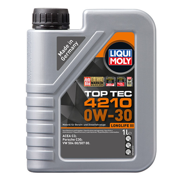 LIQUI MOLY HC-синтетична моторна олива - Top Tec 4210 SAE 0W-30 1л. Коломыя - изображение 1