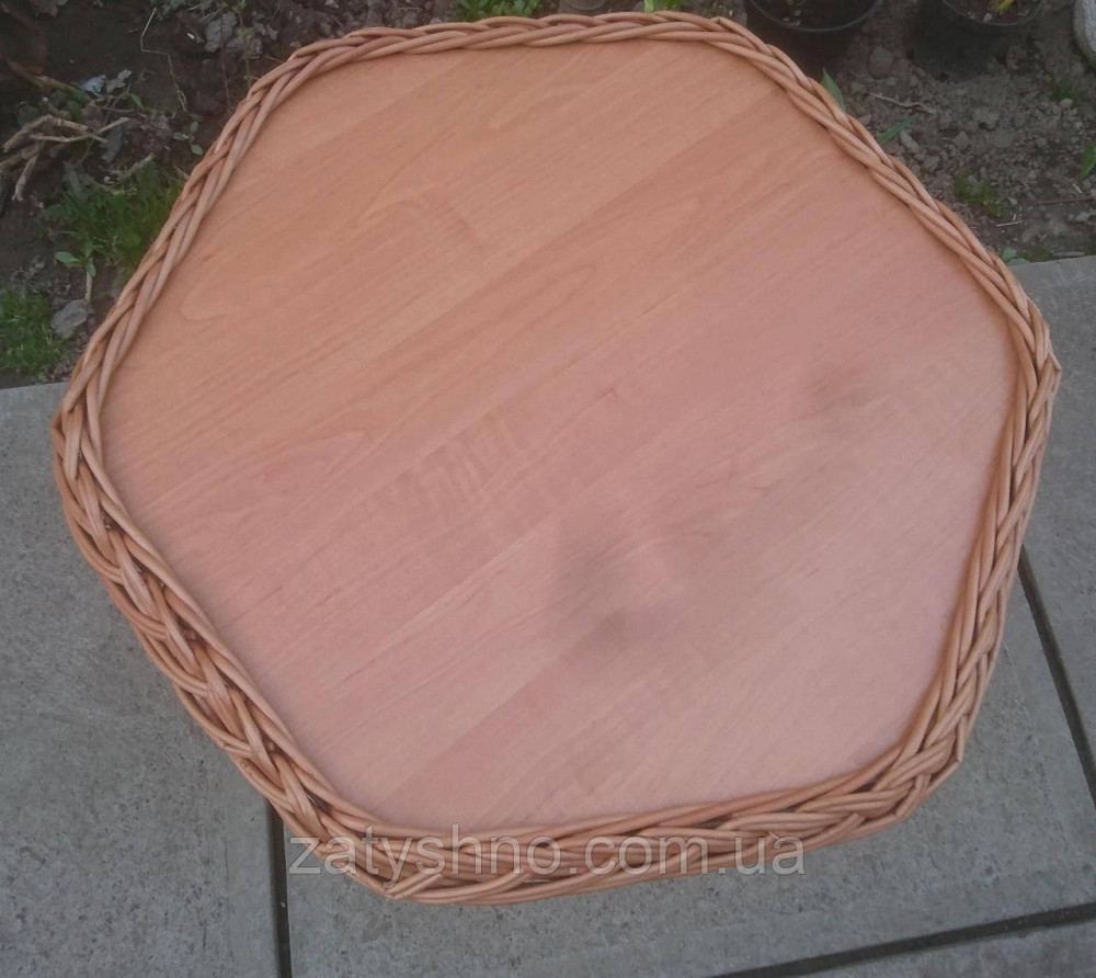 Стіл шестигранний плетений із лози Київ - фото 8