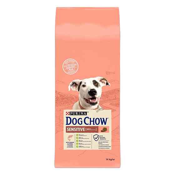 Сухий корм DOG CHOW Sensitive Adult 1+ для дорослих собак схильних до алергії, з лососем, 14 кг Київ