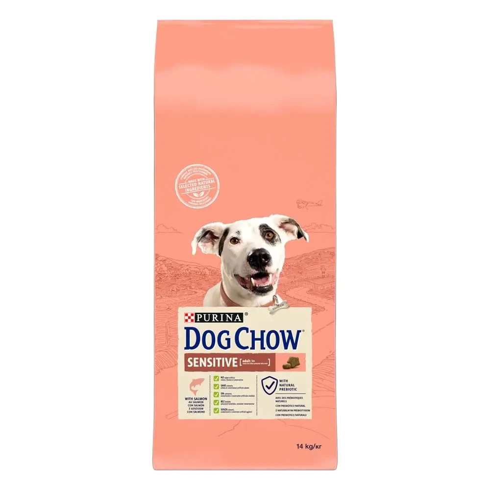 Сухий корм DOG CHOW Sensitive Adult 1+ для дорослих собак схильних до алергії, з лососем, 14 кг Київ - фото 1