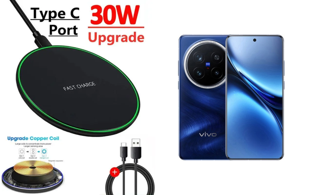 Бездротовий зарядний пристрій 30W для vivo X300, vivo X300 Pro Київ - фото 1