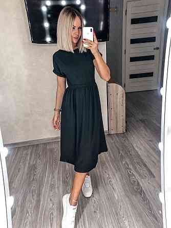 Жіноче плаття міді з короткими рукавами "Валенсія" оптом та по дропшипінгу | Норма Київ