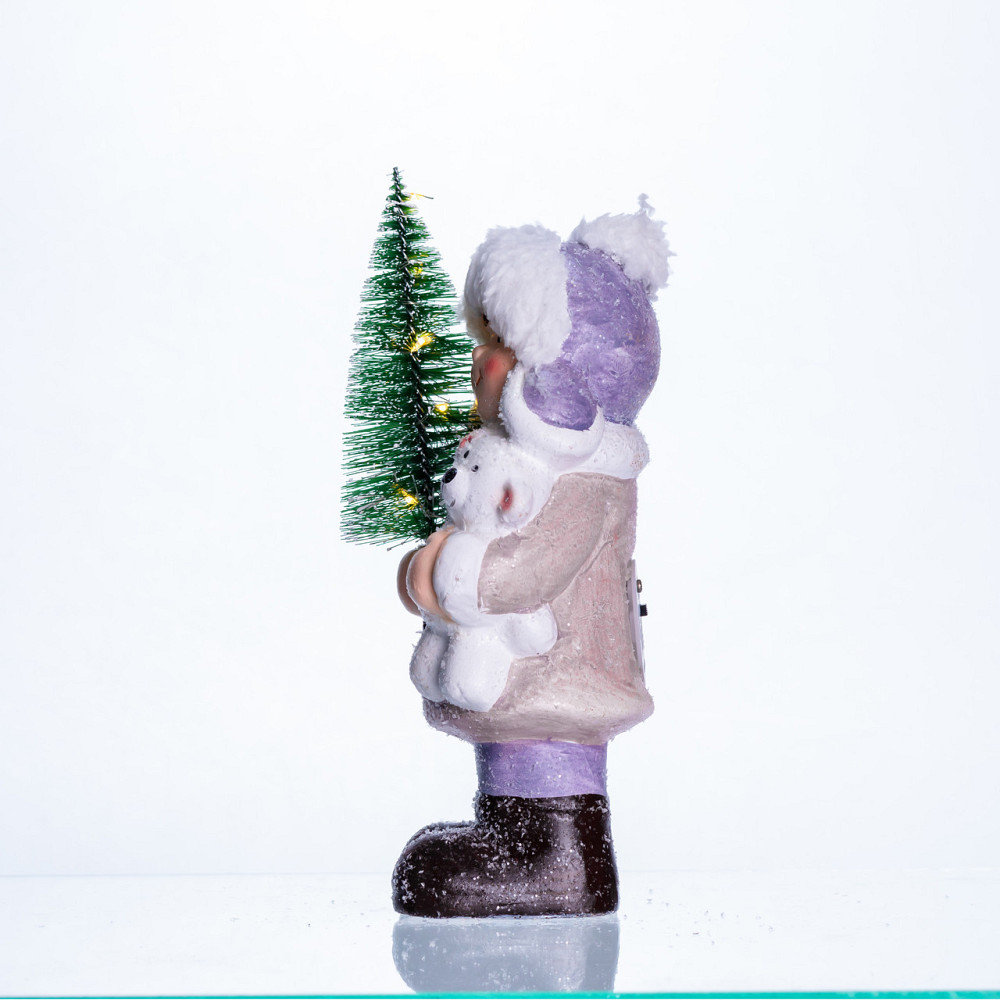 Світлова фігурка "Дівчинка з ялинкою" з порцеляни Київ - фото 4