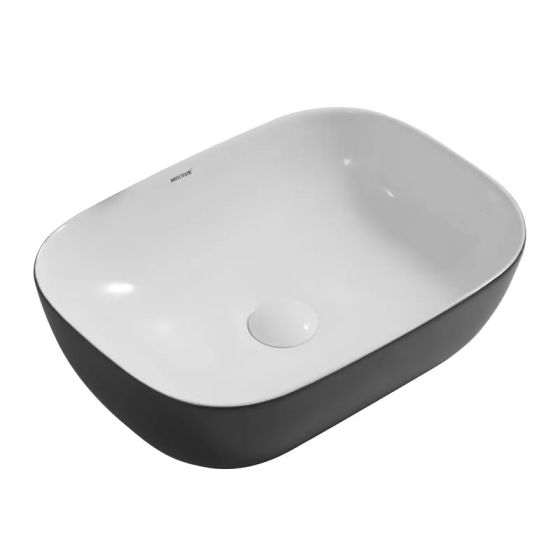 Раковина накладна Mixxus Premium DIVERSE-0112 WHITE-BLACK 455х325х135mm   ( MP6542 ) 29006 Харьков