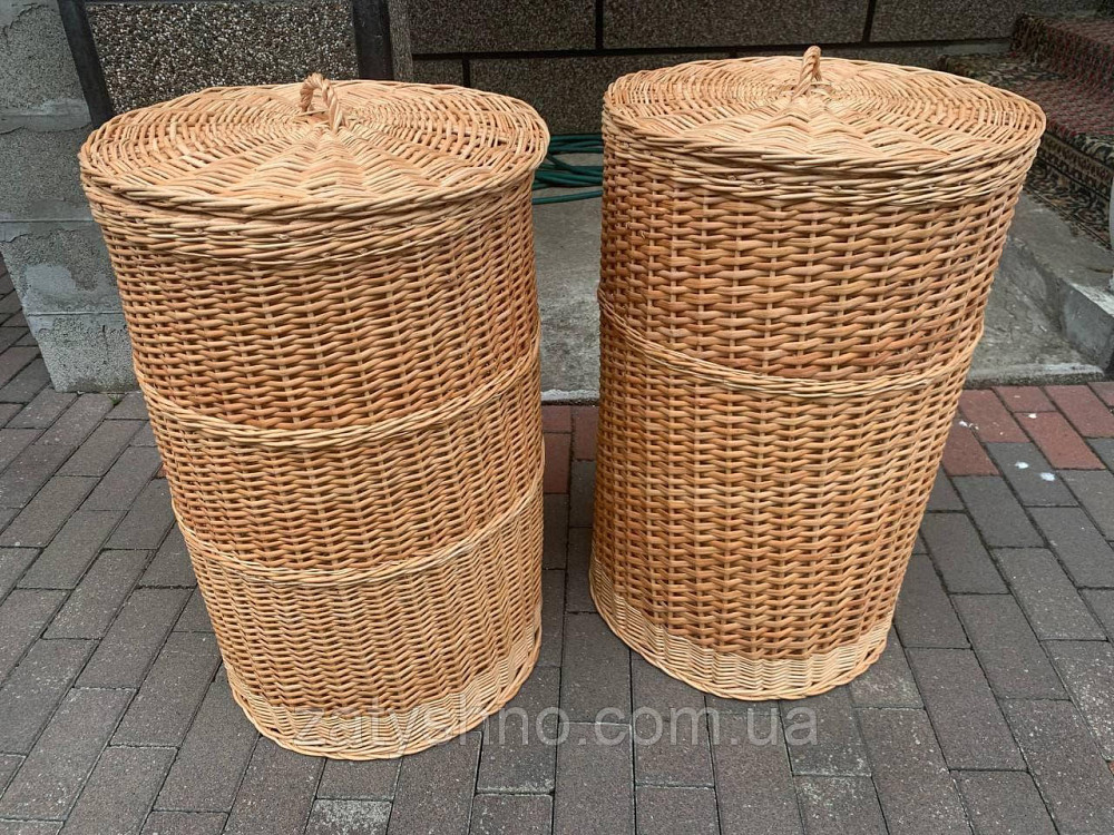 Корзина высокая с крышкою плетеная Киев - изображение 3