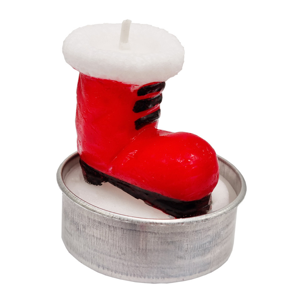 Новорічна свічка "Чобіток" 10-77-4 розмір свічки 3,5х5 см Вінниця - фото 1