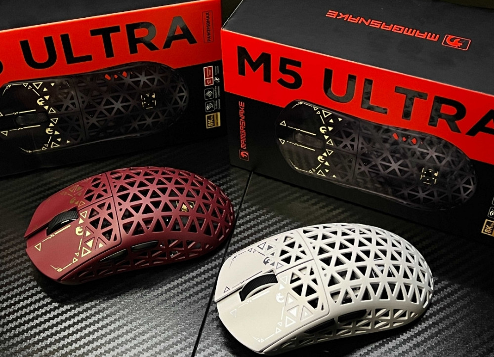 NEW‼️Mambasnake M5 Ultra White игровая мышка из карбона PAW3950MAX‼️ Харків - фото 8