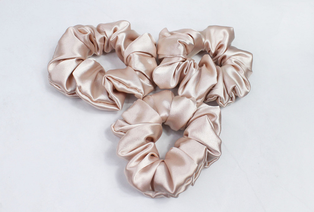 Набір резинок для волосся атласний Пудровий Харків - фото 3