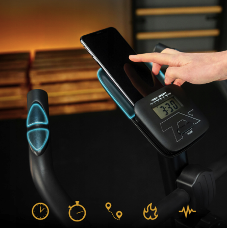 Велотренажер магнітний TX-350MB домашній компактний тренажер для дому кардіо та фітнес тренувань СІРИЙ Київ