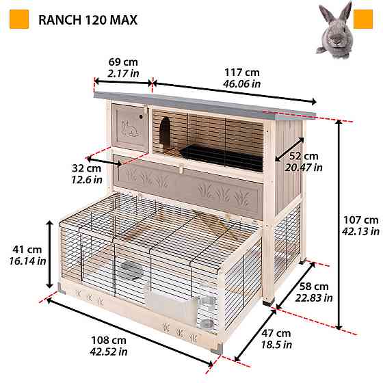 Клітка для кроликів Ferplast Ranch 120 Max (Ферпласт Ранч 120 Макс) Запоріжжя