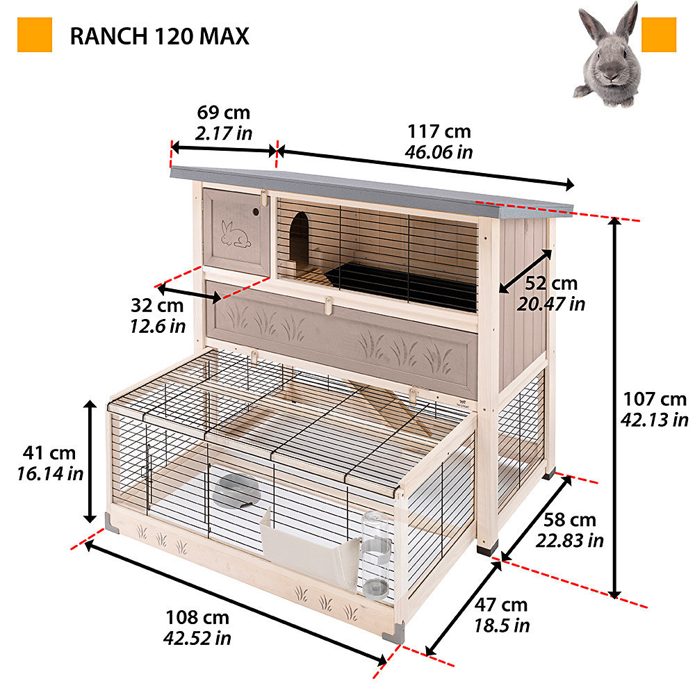 Клітка для кроликів Ferplast Ranch 120 Max (Ферпласт Ранч 120 Макс) Запоріжжя - фото 2