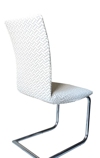 Универсальный натяжной чехол накидка на стул со спинкой натяжной жаккард кирпичики Белый 00701 Белая Церковь - изображение 3