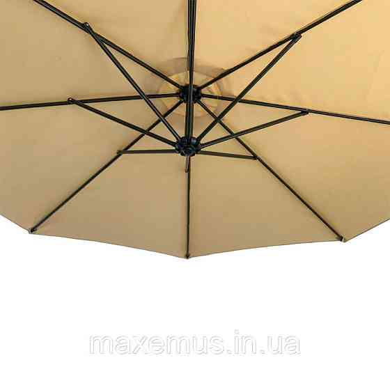 Садовая зонт Bonro B70 12 на 3 м 8 спиц зонта для террасы и сада бежевый + чехол Мостиська